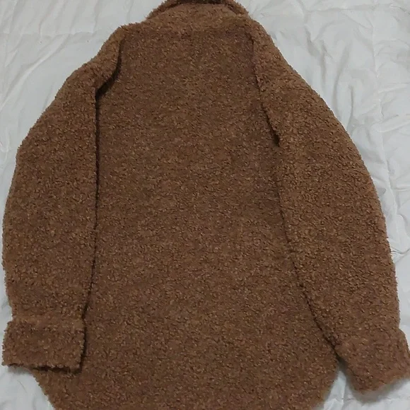 Garage Teddy Bear Jacket Brown Size S EUC - Picture 5 of 5